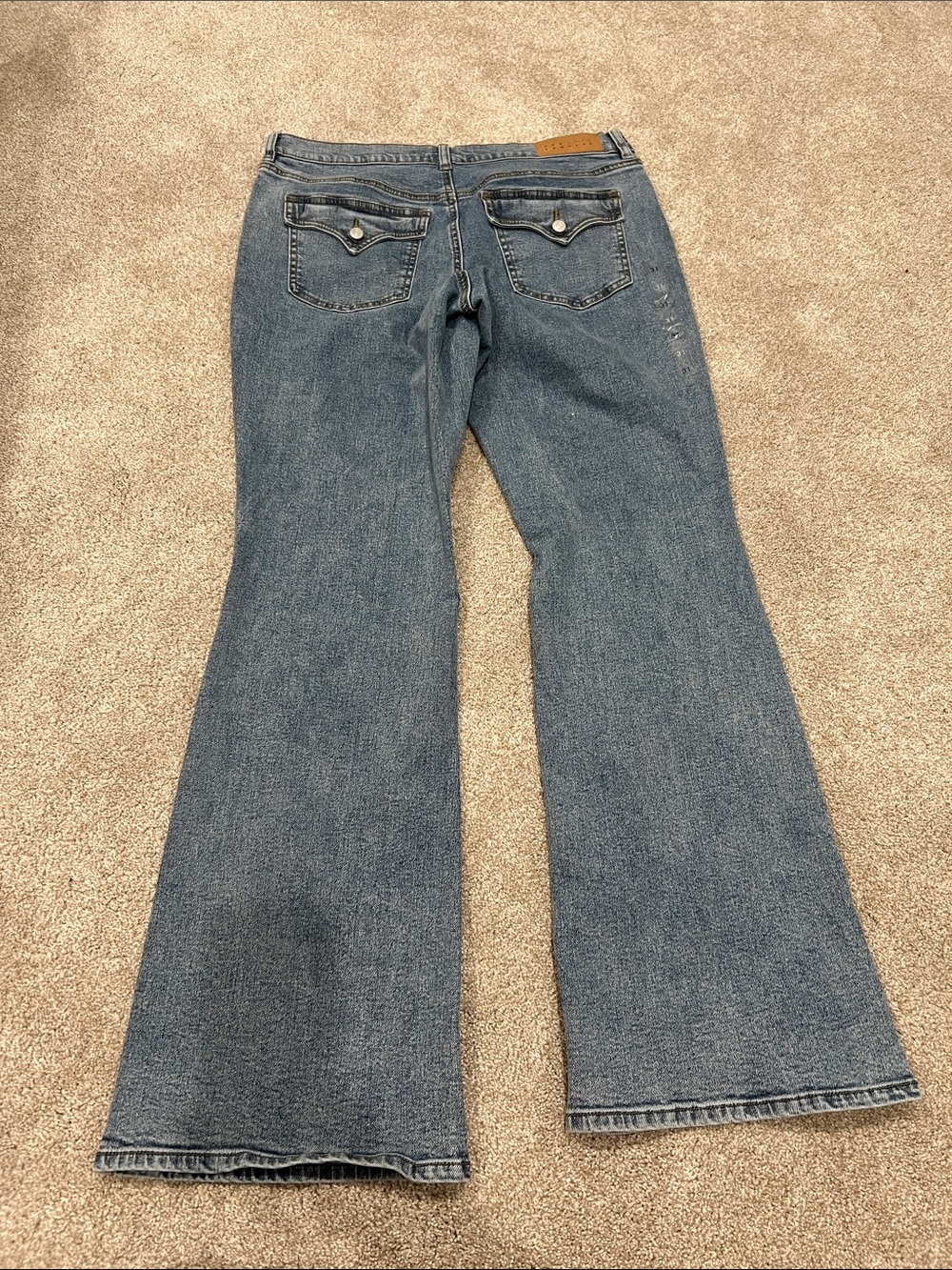 PacSun Women's Flare Jeans - Medium Blue Denim